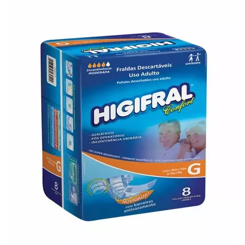Fralda Descartável Geriática Higifral Confort